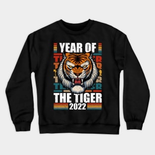 Retro Big Cat 2022 Year of the Tiger Chinese Zodiac Crewneck Sweatshirt